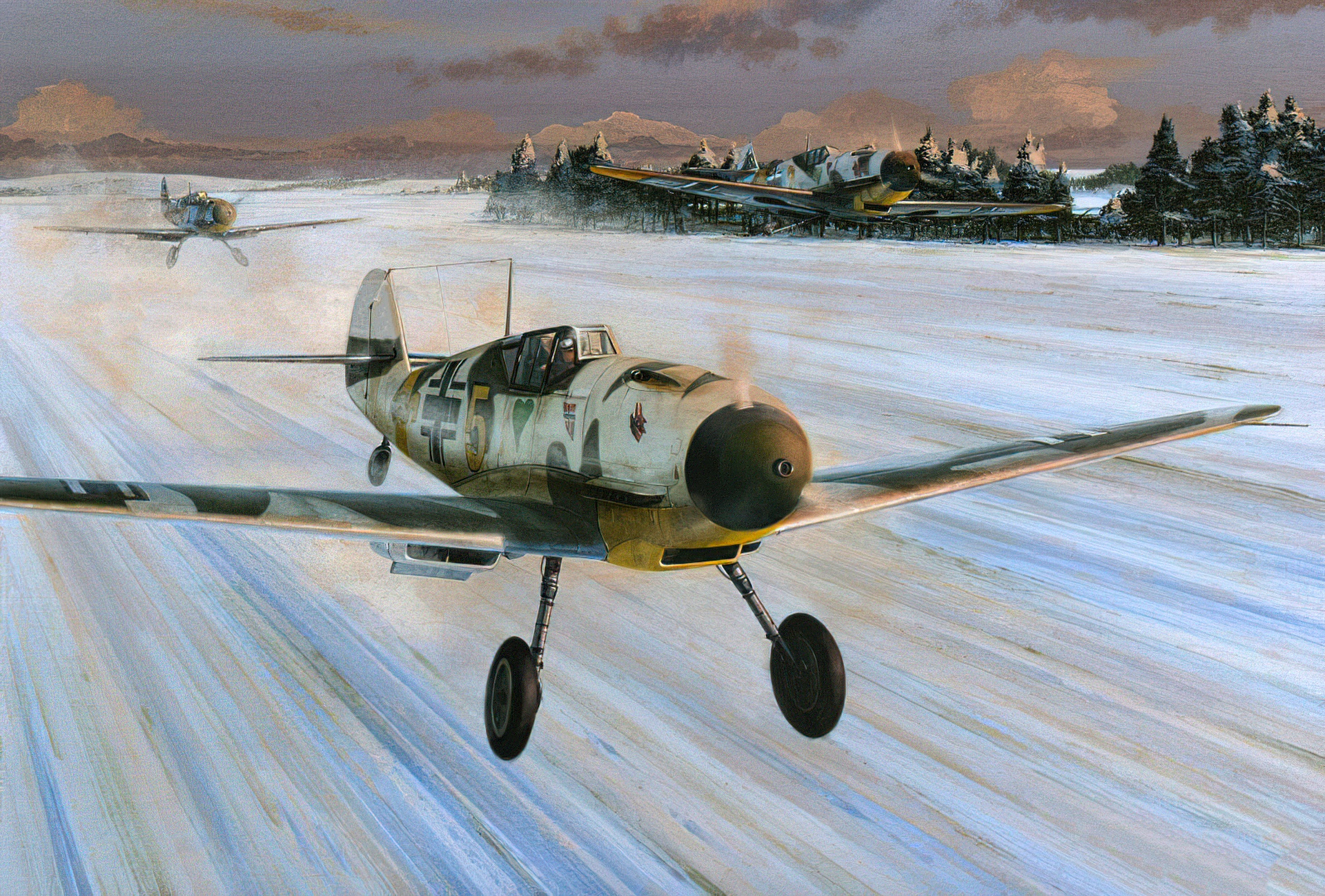 Military Messerschmitt Bf 109 HD Wallpaper | Background Image