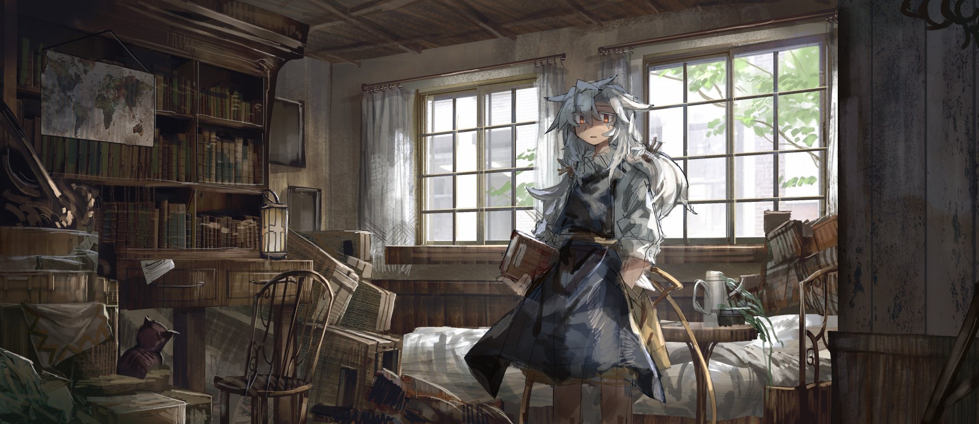 Download Anime Interior HD Wallpaper by しちがつ