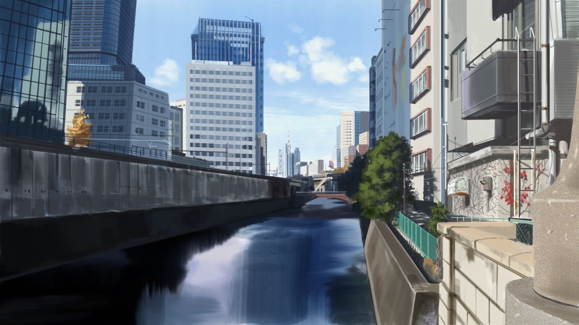 Download Anime City Anime City HD Wallpaper by あんちょく0621