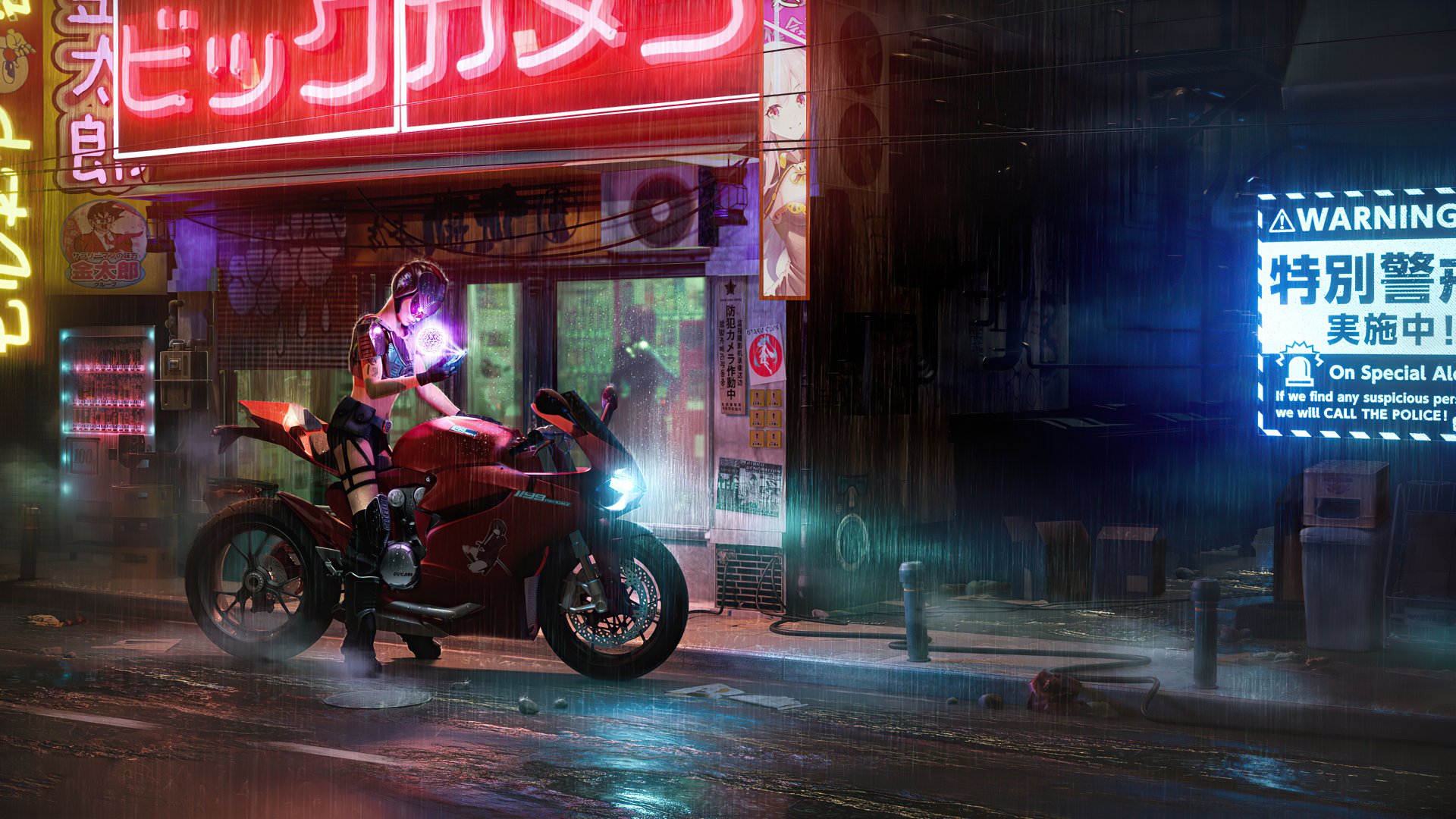 Neon Rider 4K: Futuristic Cyberpunk Motorcycle | 3840x2160 | Wallpaper ...