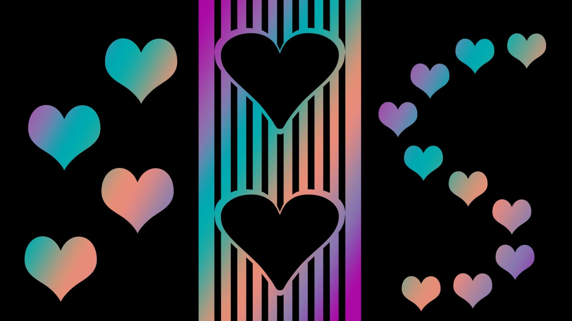 Gradient hearts by Mimosa