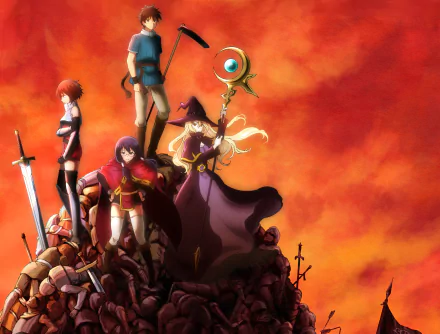 Yuka Tokitate Kusue Hakozaki Iu Shindou Yūsuke Yotsuya Anime I'm Standing on a Million Lives HD Desktop Wallpaper | Background Image