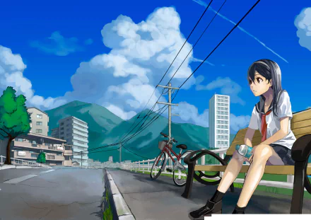 Anime street HD Desktop Wallpaper | Background Image