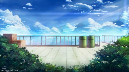sea cloud Anime sky Sky Anime HD Desktop Wallpaper | Background Image