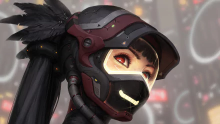 red eyes Sci Fi cyberpunk HD Desktop Wallpaper | Background Image