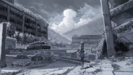 Anime post apocalyptic HD Desktop Wallpaper | Background Image