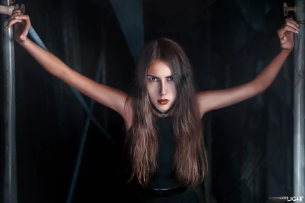 lipstick hair face Nelya Pirozhkova woman model HD Desktop Wallpaper | Background Image