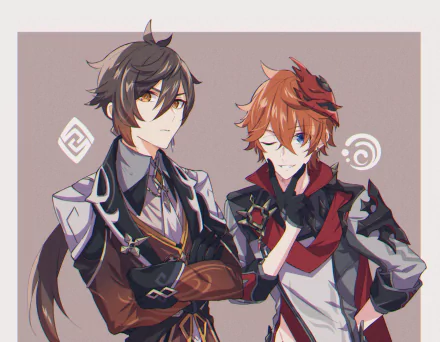 Tartaglia Childe (Genshin Impact) Zhongli (Genshin Impact) video game Genshin Impact HD Desktop Wallpaper | Background Image