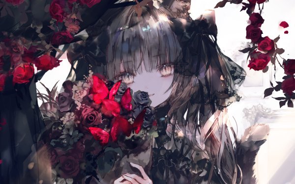 Anime Original Flower Rose Wallpaper
