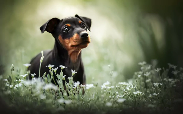 puppy baby animal dog Animal German Pinscher HD Desktop Wallpaper | Background Image