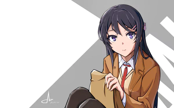 Mai Sakurajima Anime Rascal Does Not Dream of Bunny Girl Senpai HD Desktop Wallpaper | Background Image