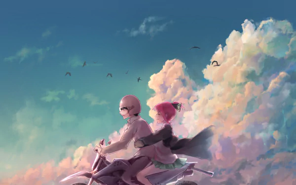 short hair pink hair aesthetic Fuutarou Uesugi Nino Nakano The Quintessential Quintuplets Anime aesthetic anime HD Desktop Wallpaper | Background Image