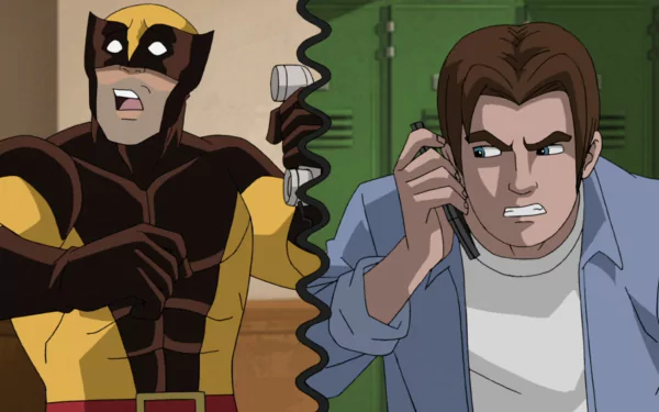 brown hair phone Ultimate Spider-Man (TV Show) Peter Parker Wolverine TV Show HD Desktop Wallpaper | Background Image