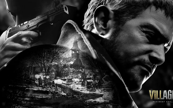 Chris Redfield Ethan Winters video game Resident Evil Village HD Desktop Wallpaper | Background Image