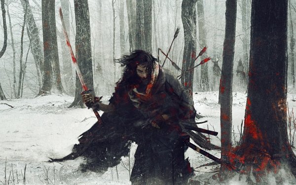 Fantasy Samurai Ronin Winter HD Wallpaper | Background Image