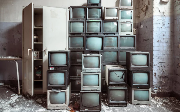 monitor TV Set old man made room HD Desktop Wallpaper | Background Image
