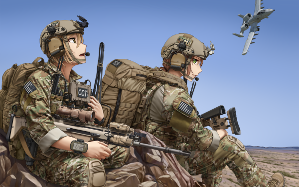 Anime Girl Soldier HD Wallpaper | Background Image