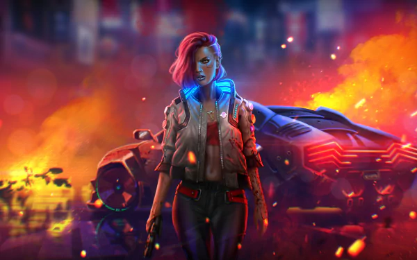 cyborg futuristic video game Cyberpunk 2077 Futuristic Gaming HD Desktop Wallpaper | Background Image