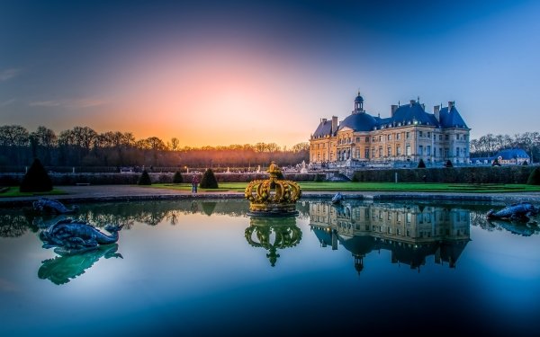Man Made Palace Palaces Pond Park Reflection France Fountain HD Wallpaper | Background Image