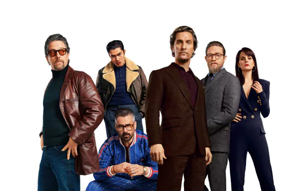 Henry Golding Charlie Hunnam Hugh Grant Colin Farrell Matthew McConaughey The Gentlemen movie HD Desktop Wallpaper | Background Image