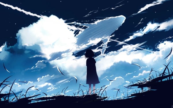 Anime Sky Cloud Whale HD Wallpaper | Background Image