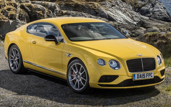 Vehicles Bentley Continental GT V8 S Bentley Luxury Car Grand Tourer Fastback Coupé Yellow Car Car HD Wallpaper | Background Image