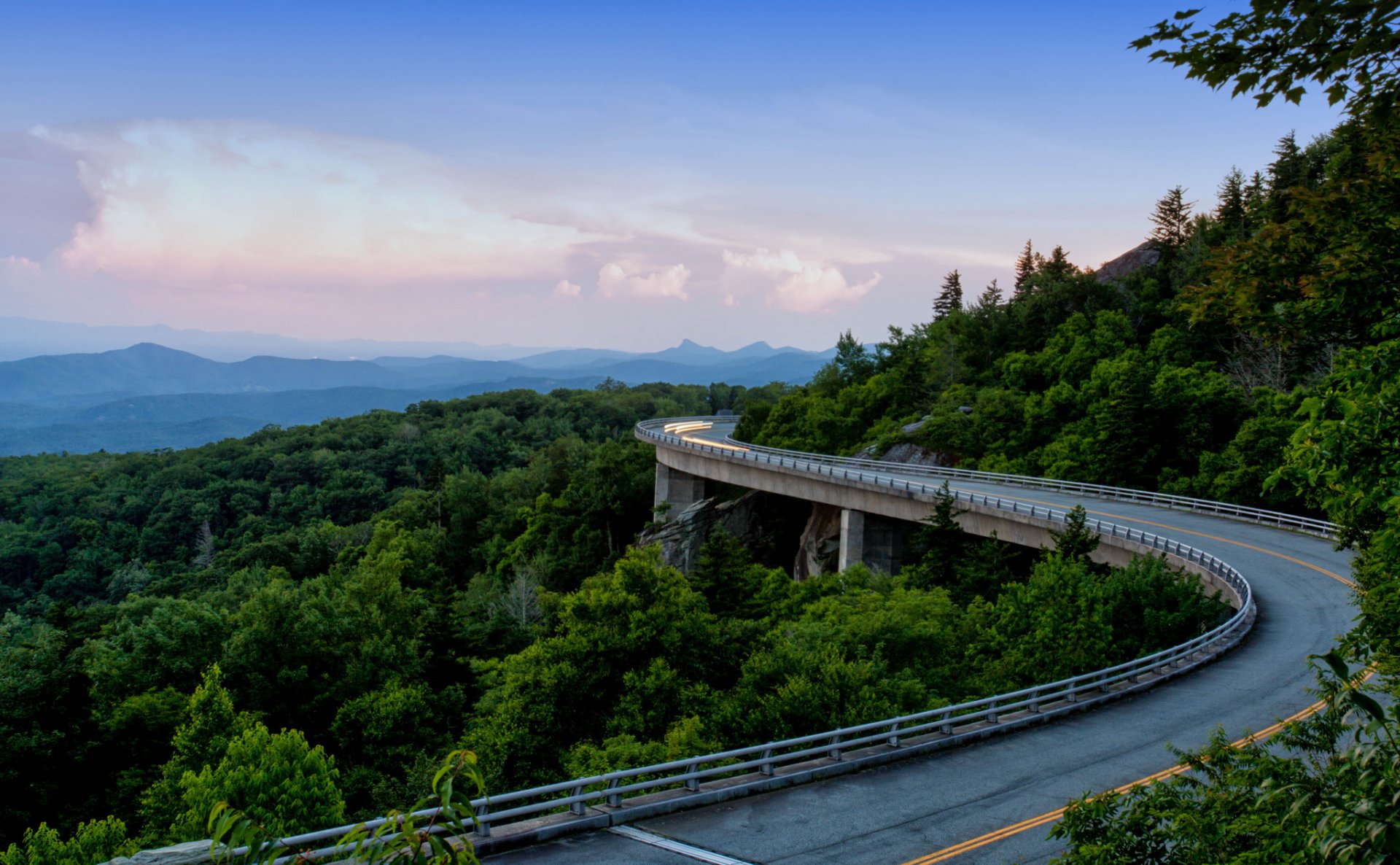 Download Appalachian Mountains Mountain Forest Man Made Road HD Wallpaper