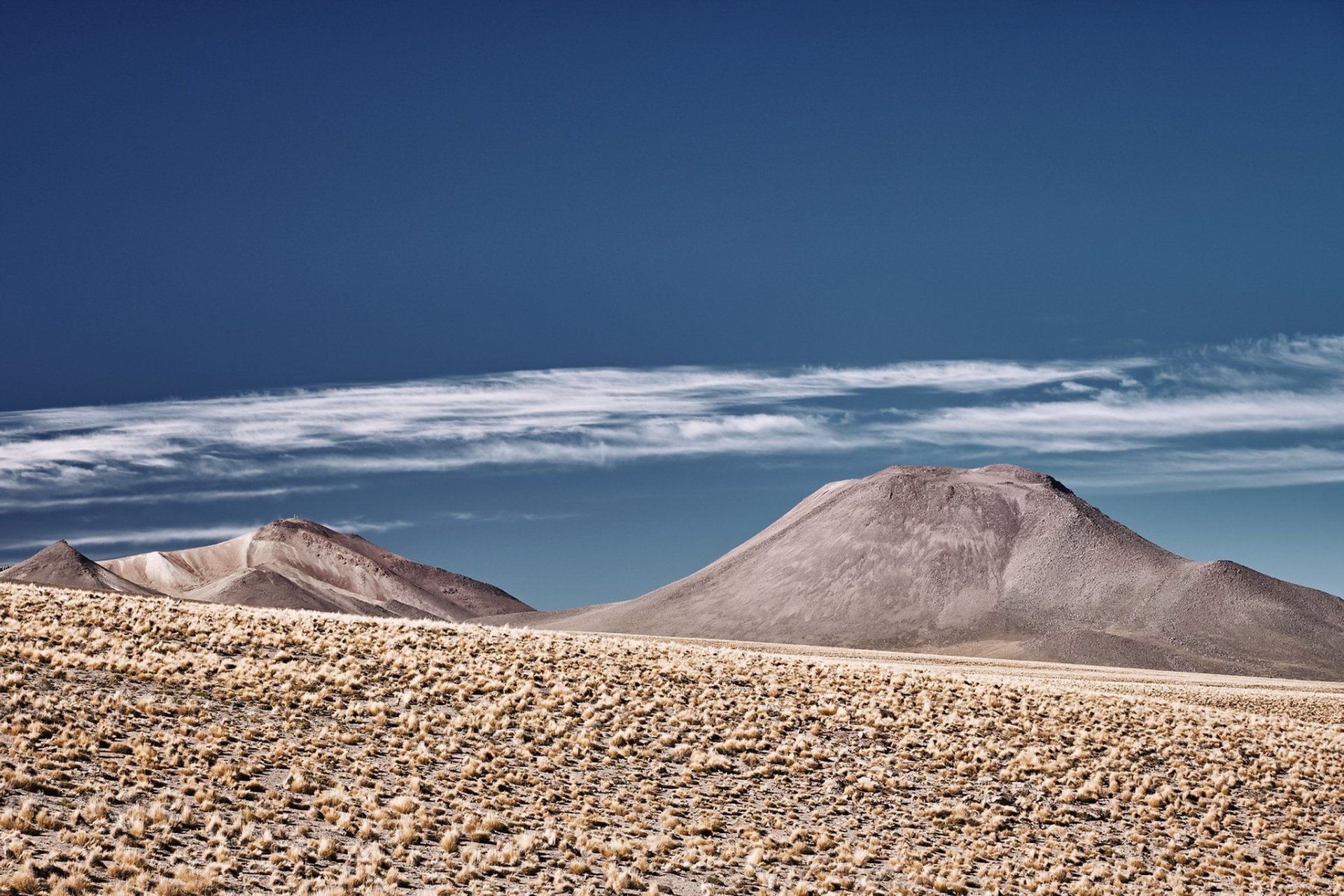 Download Cloud Sky Atacama Desert Chile Mountain Nature Desert HD Wallpaper