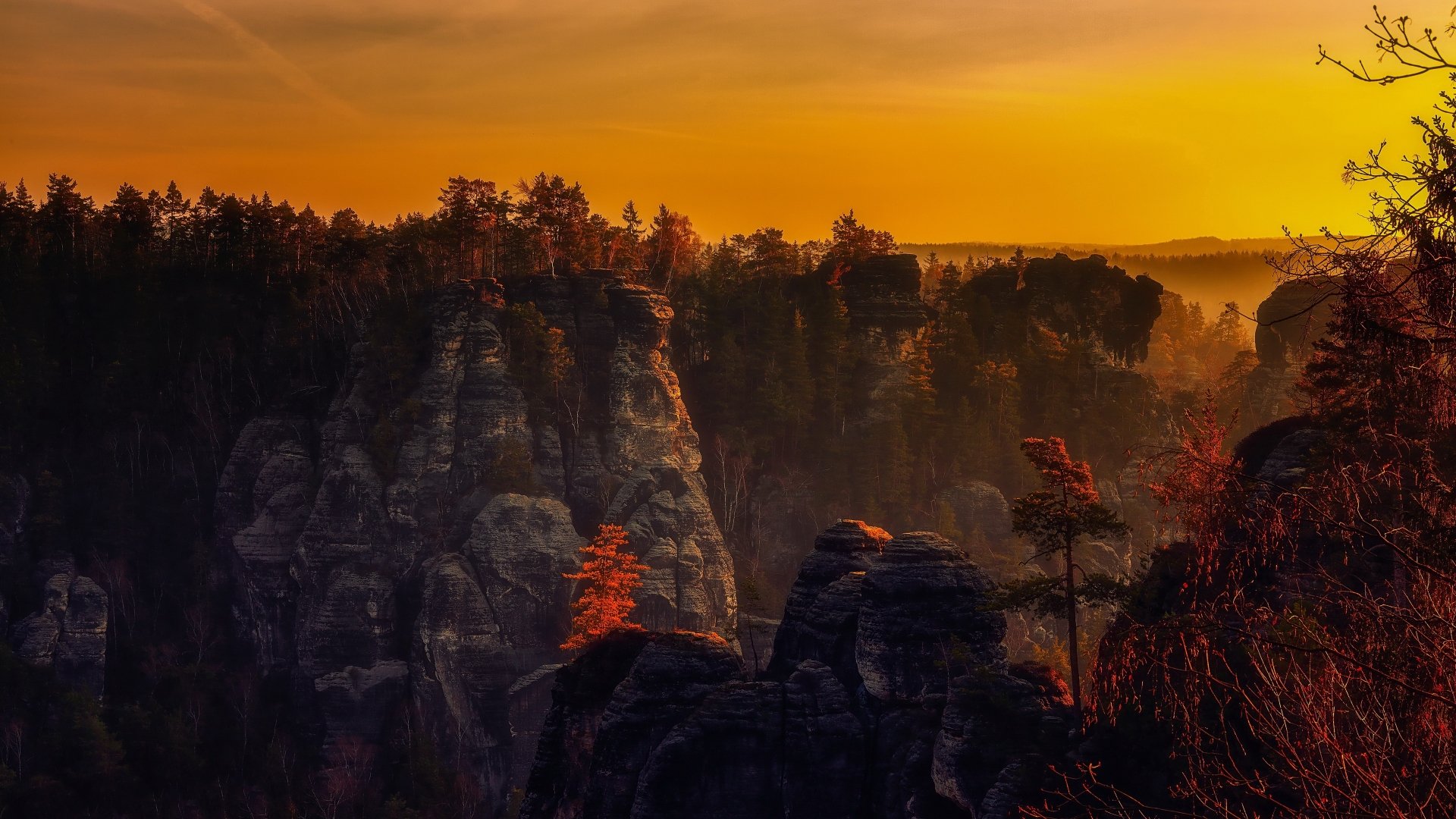 Download Nature Sunset Mountain 4k Ultra HD Wallpaper