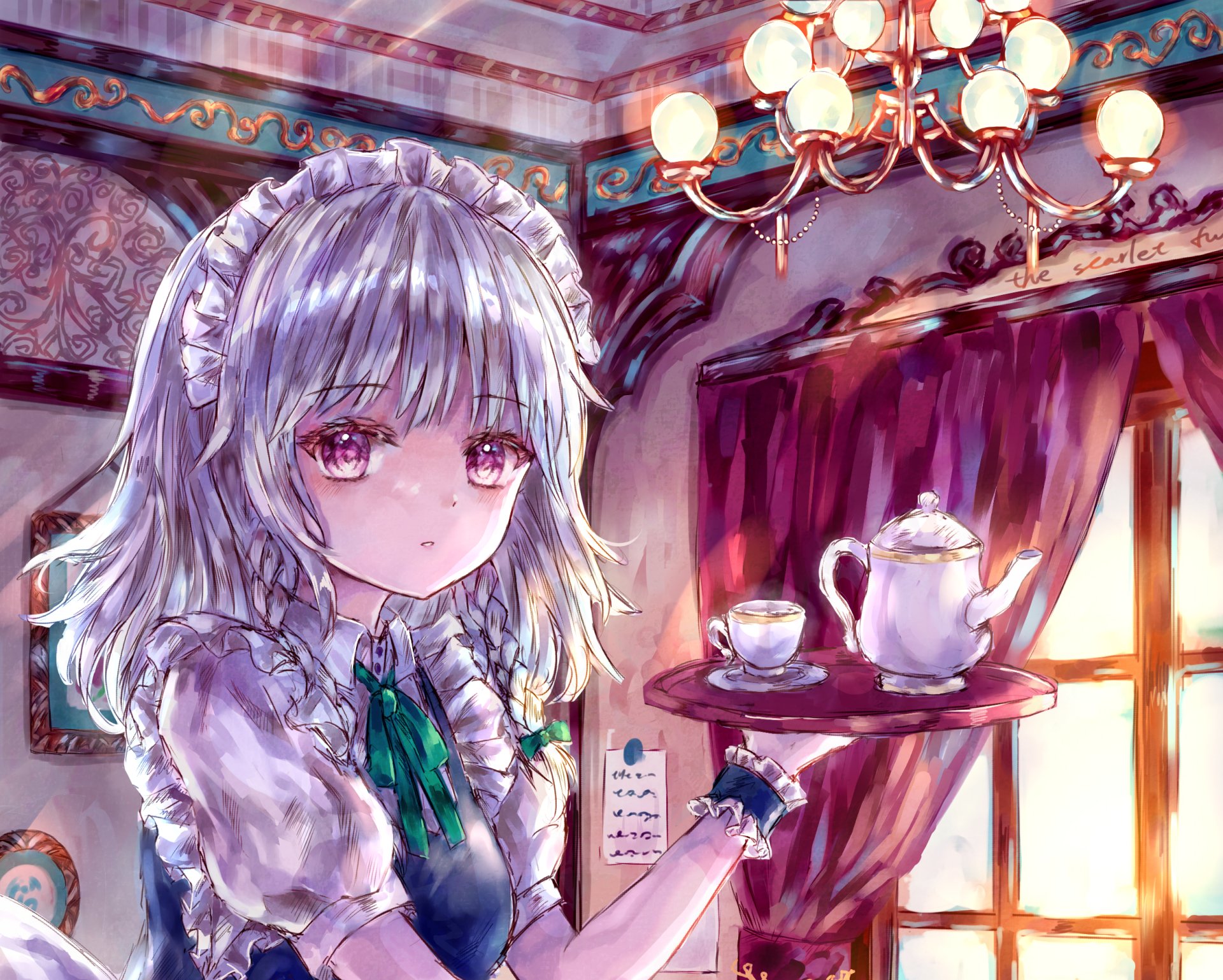 Download Sakuya Izayoi Anime Touhou HD Wallpaper by すずしな綺雪