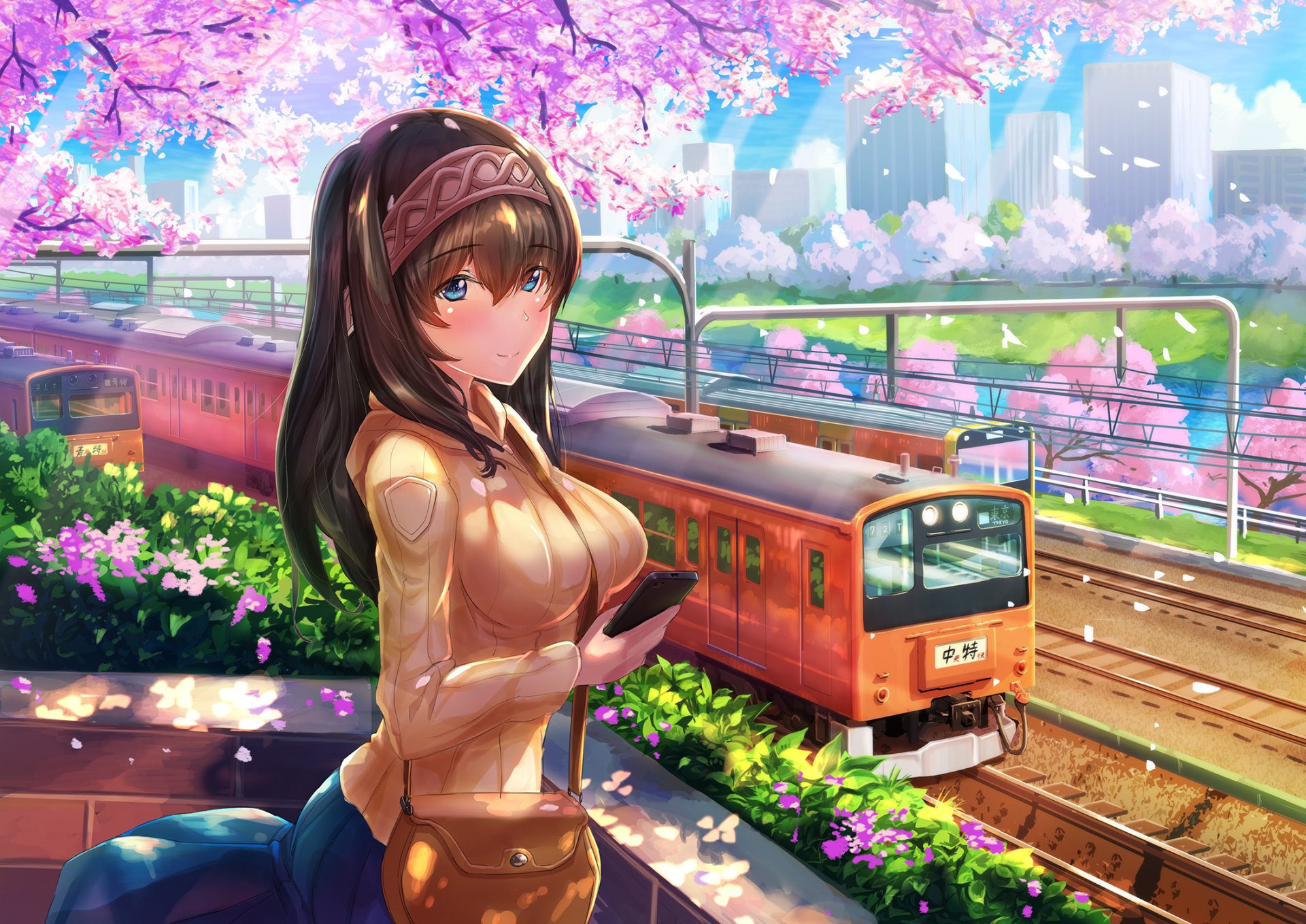 Download Sakura Train Fumika Sagisawa Anime The IDOLM@STER Cinderella ...