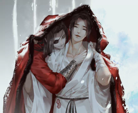 Xie Lian San Lang Hua Cheng His Royal Highness the Crown Prince of Xianle Heaven Official's Blessing Crimson Rain Sought Flower Anime Tian Guan Ci Fu HD Desktop Wallpaper | Background Image