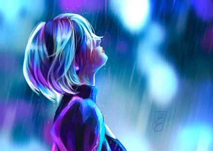 profile rain video game NieR: Automata HD Desktop Wallpaper | Background Image