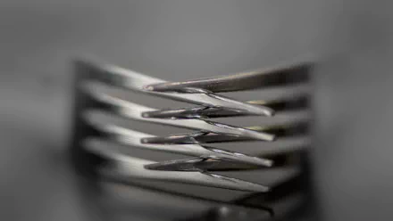 Black & White fork macro photography close-up HD Desktop Wallpaper | Background Image