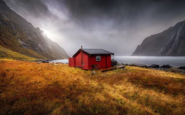 bay shore house man made cabin HD Desktop Wallpaper | Background Image