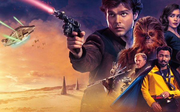 Movie Solo: A Star Wars Story Star Wars Han Solo Chewbacca Alden Ehrenreich Emilia Clarke Qi'ra Donald Glover Lando Calrissian HD Wallpaper | Background Image