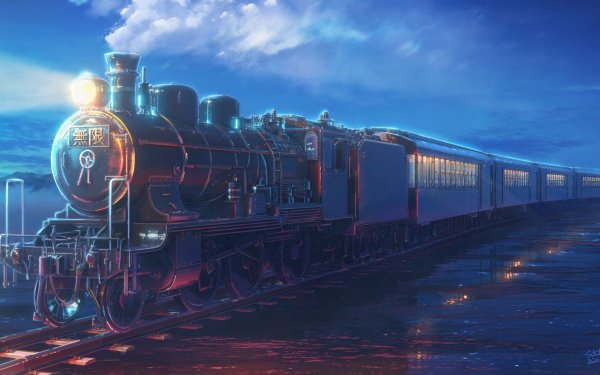 Anime Train Sky HD Wallpaper | Background Image