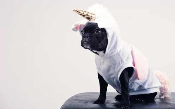 unicorn costume dog Animal french bulldog HD Desktop Wallpaper | Background Image