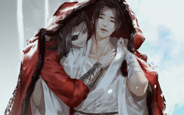 Xie Lian San Lang Hua Cheng His Royal Highness the Crown Prince of Xianle Heaven Official's Blessing Crimson Rain Sought Flower Anime Tian Guan Ci Fu HD Desktop Wallpaper | Background Image
