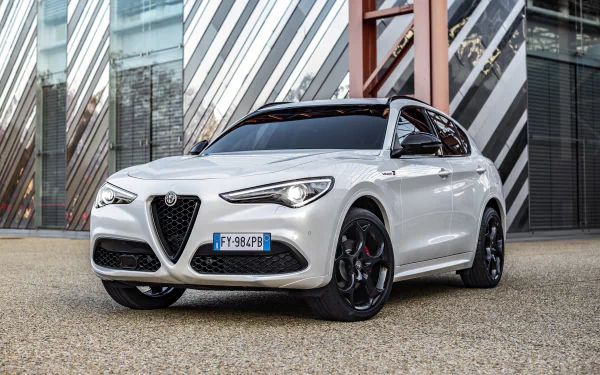 white car SUV car Alfa Romeo Alfa Romeo Stelvio Veloce Ti vehicle Alfa Romeo Stelvio HD Desktop Wallpaper | Background Image