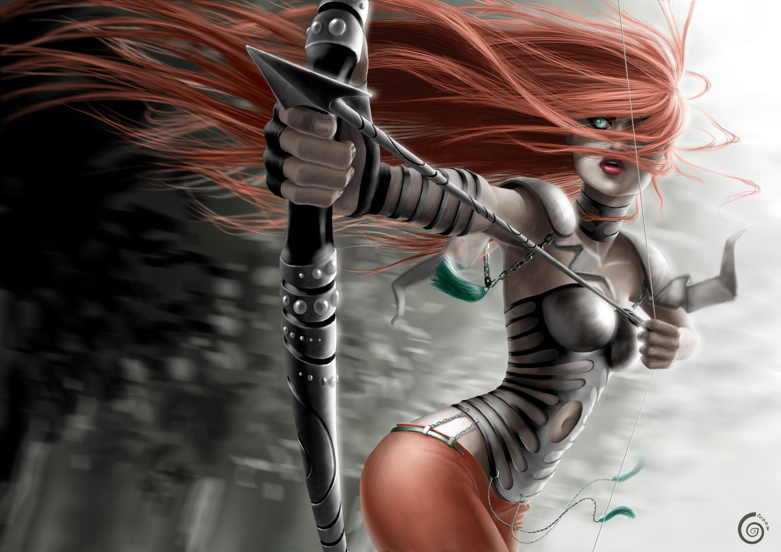 Fantasy archer desktop wallpaper.