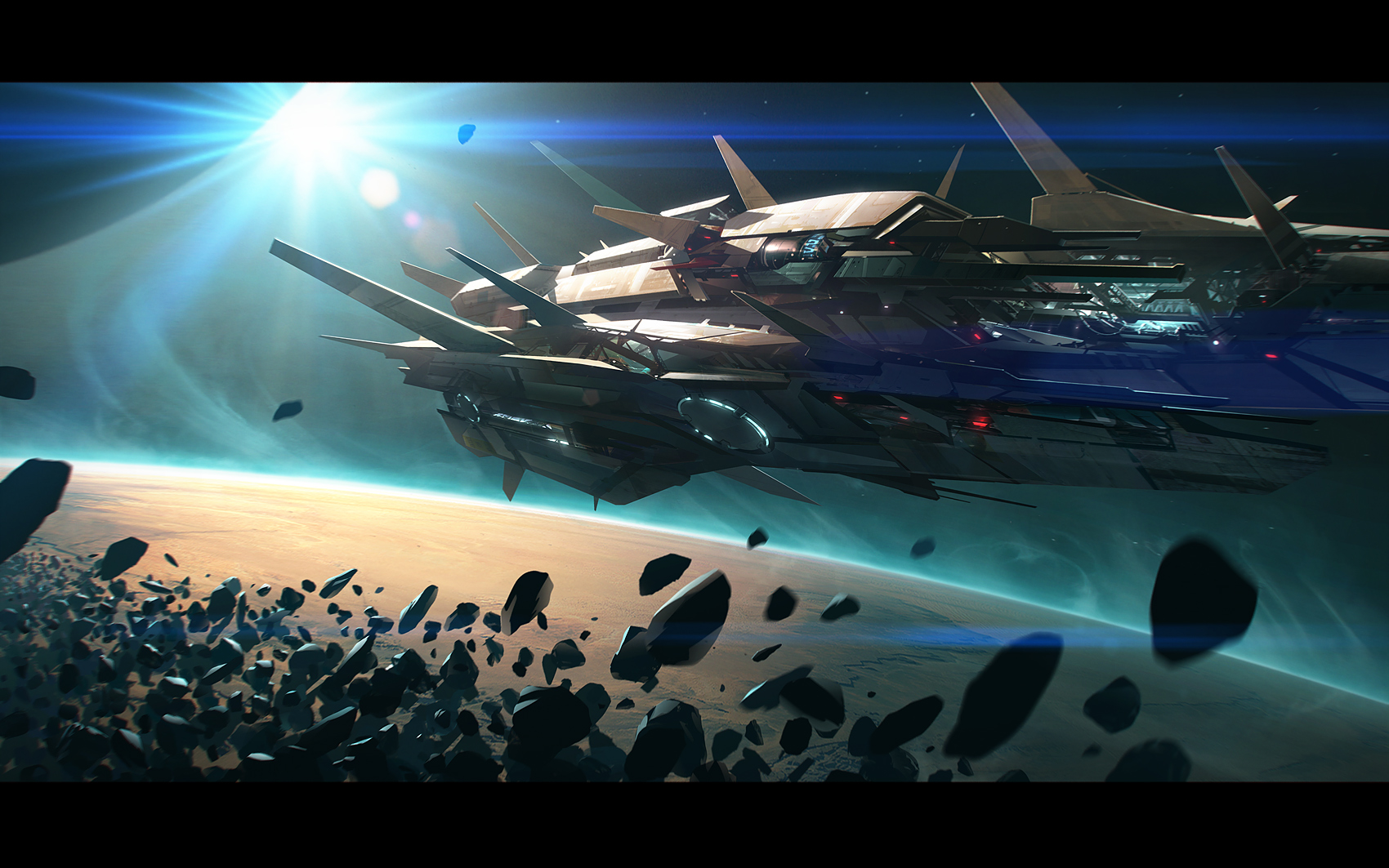 Sci Fi spaceship desktop wallpaper featuring AION