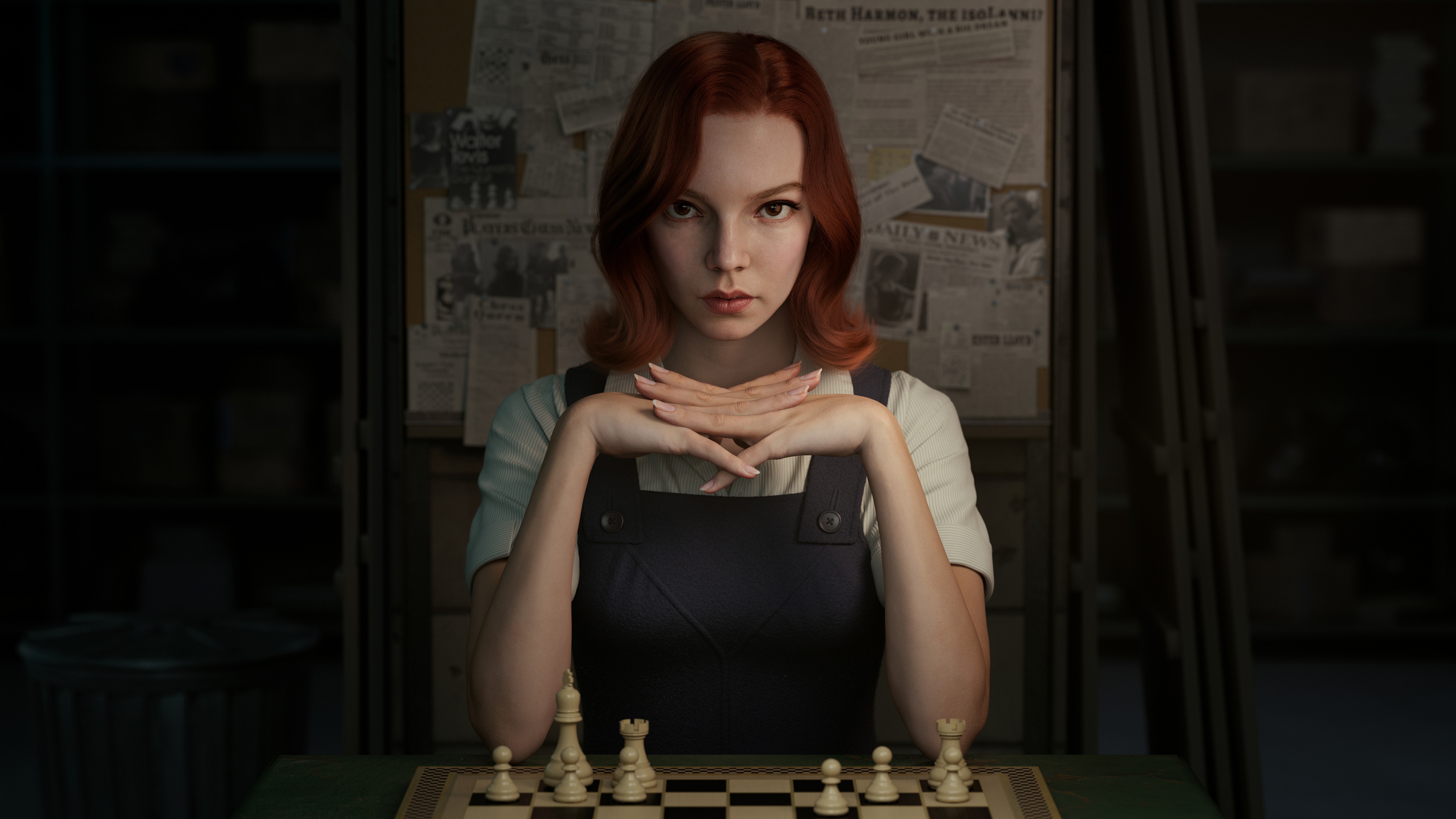 Gambito de Dama/ the Queen's Gambit wallpaper  The queen's gambit, Queen's  gambit, Anya joy