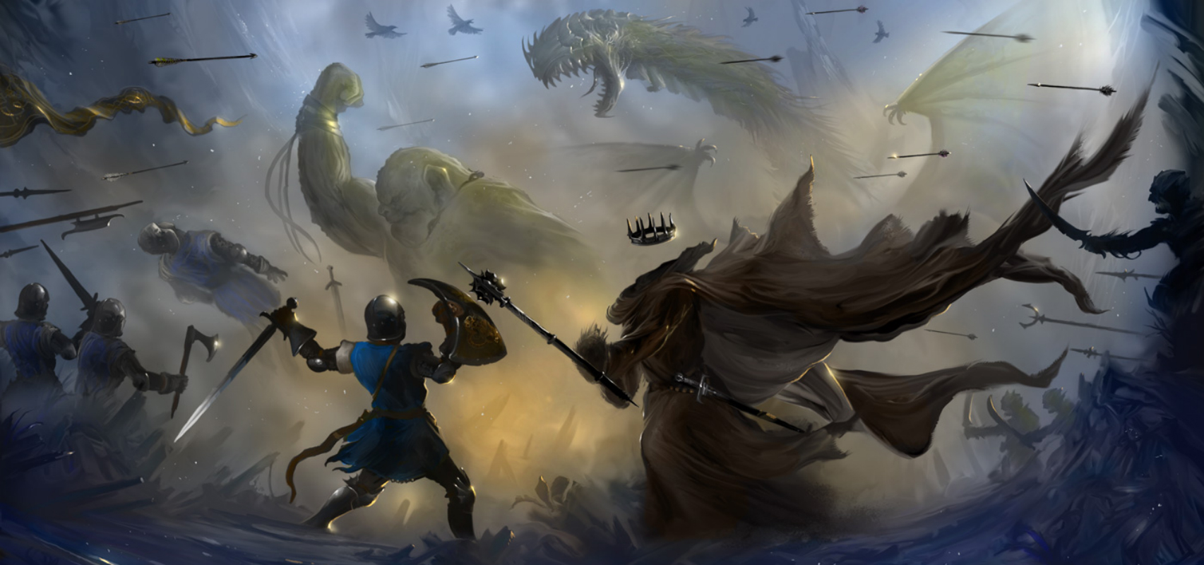 Fantasy battle desktop wallpaper