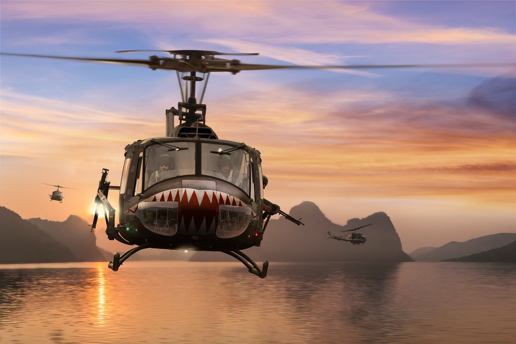 Military Bell UH-1 Iroquois HD Wallpaper | Background Image
