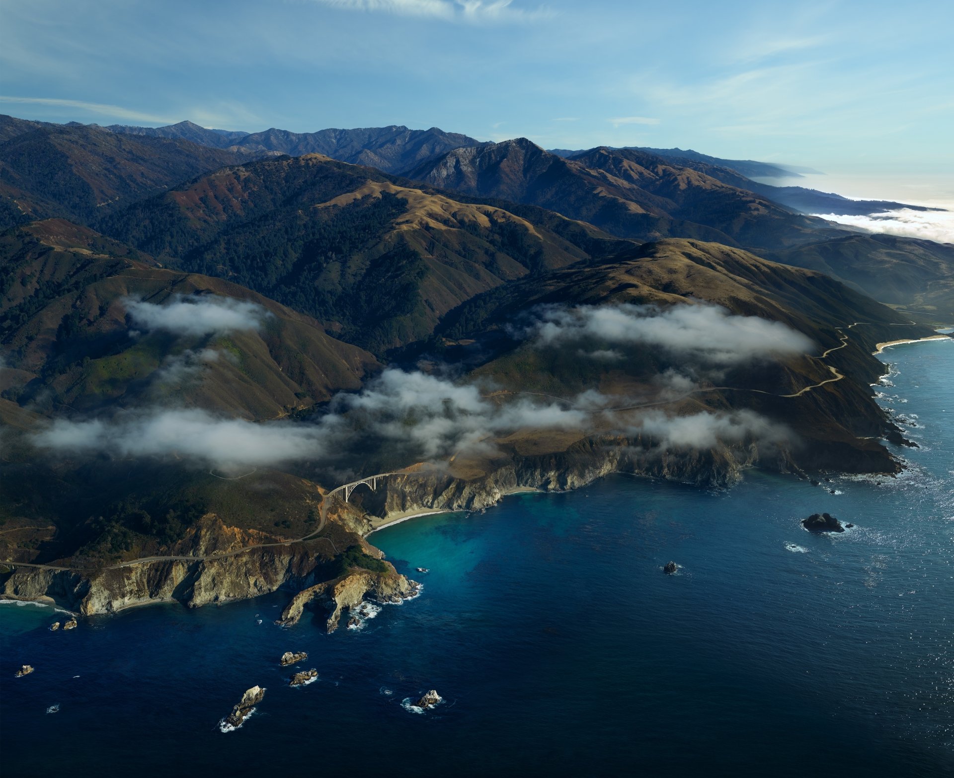 Download Big Sur Nature Bridge Mountain Coastline 4k Ultra HD Wallpaper