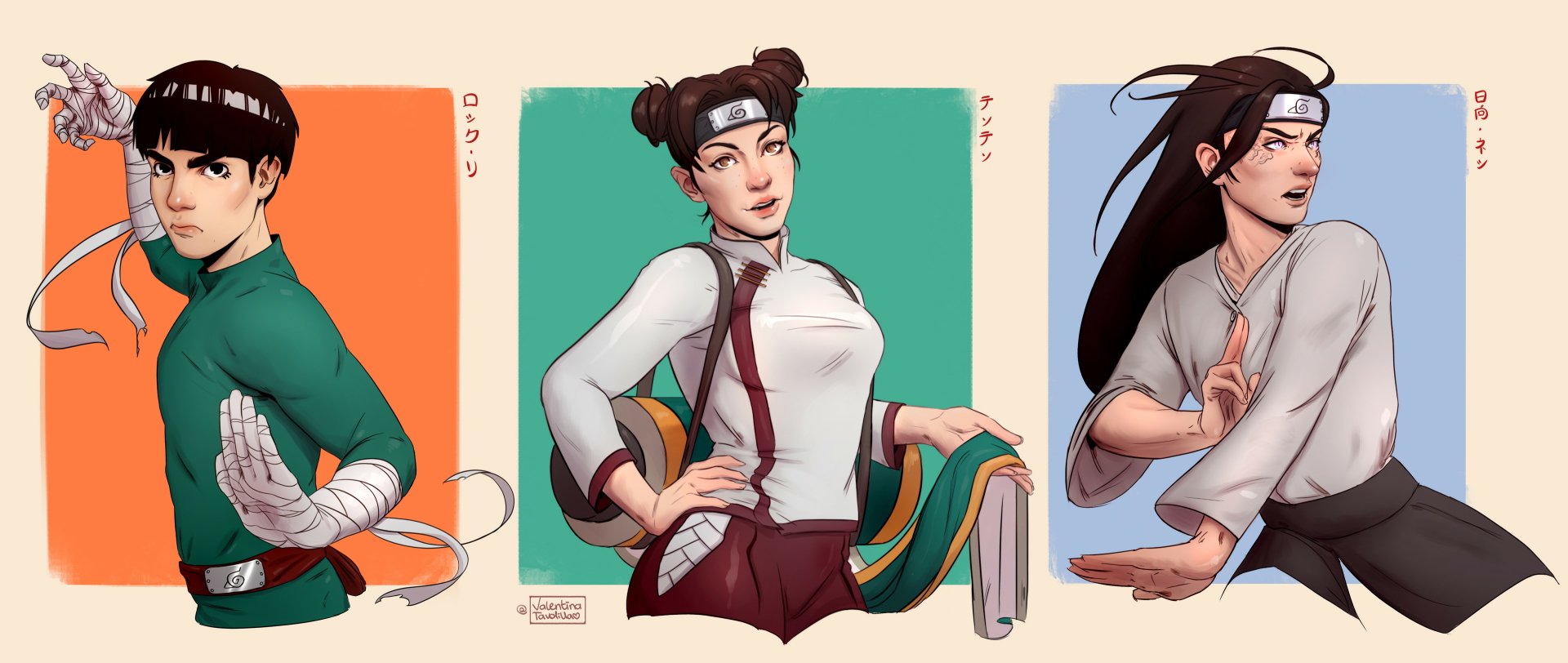 Download Rock Lee Neji Hyūga Tenten (Naruto) Anime Naruto HD Wallpaper by Valentina Tavolilla