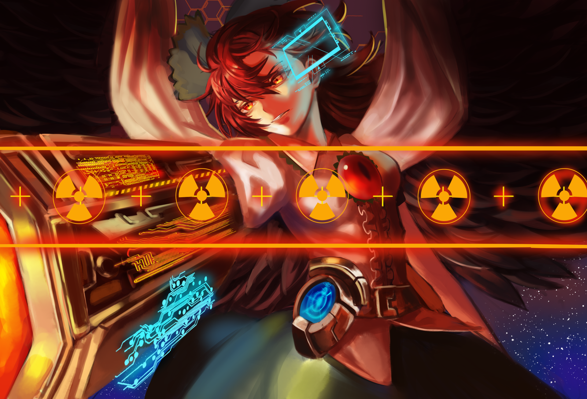 Download Utsuho Reiuji Anime Touhou HD Wallpaper by REKI