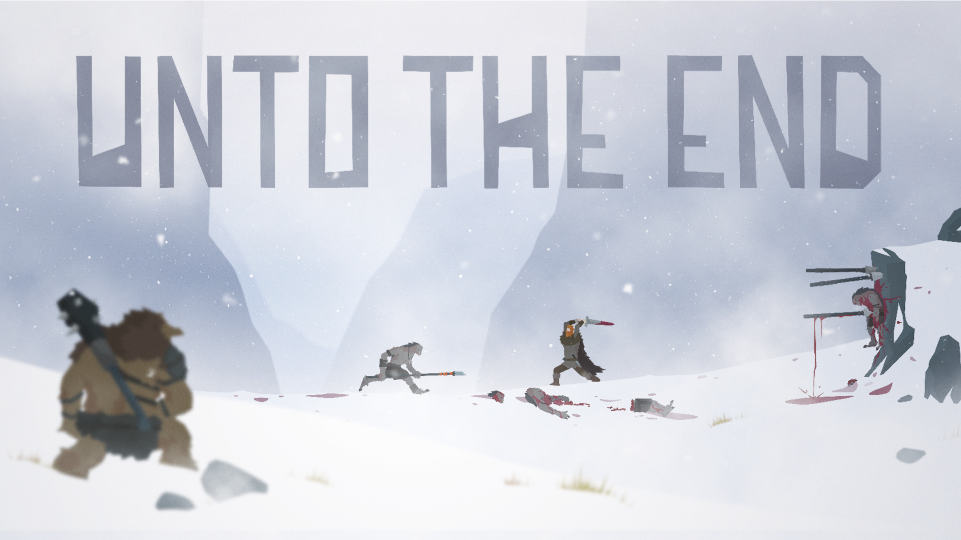 HD wallpaper of Unto The End featuring snowy landscape and characters in combat.