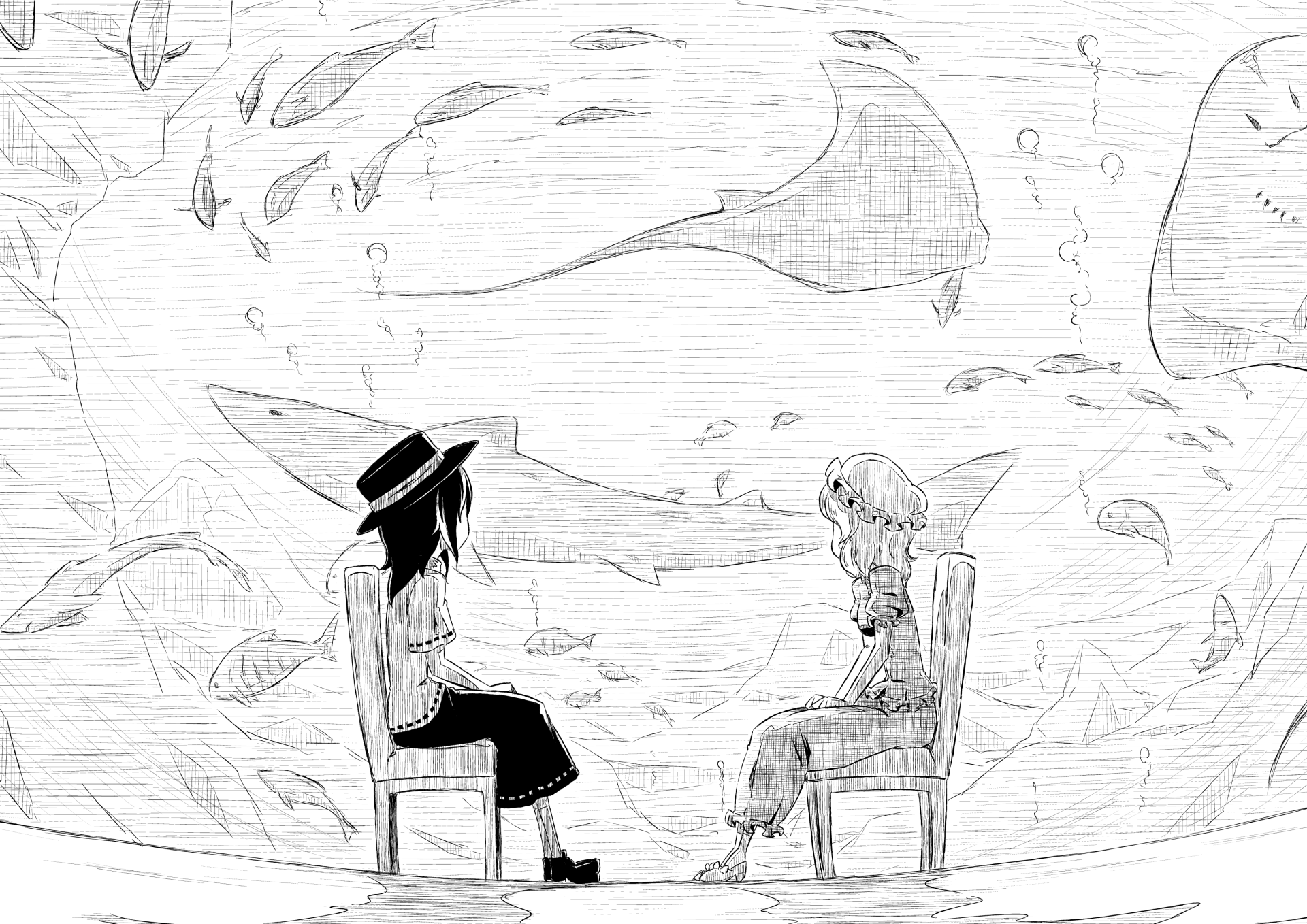 Download Renko Usami Maribel Hearn Anime Touhou HD Wallpaper